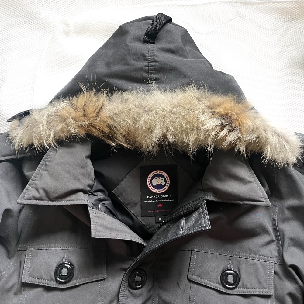 Canada Goose Charcoal Jacket with Fur Hood - Picture 2 of 6